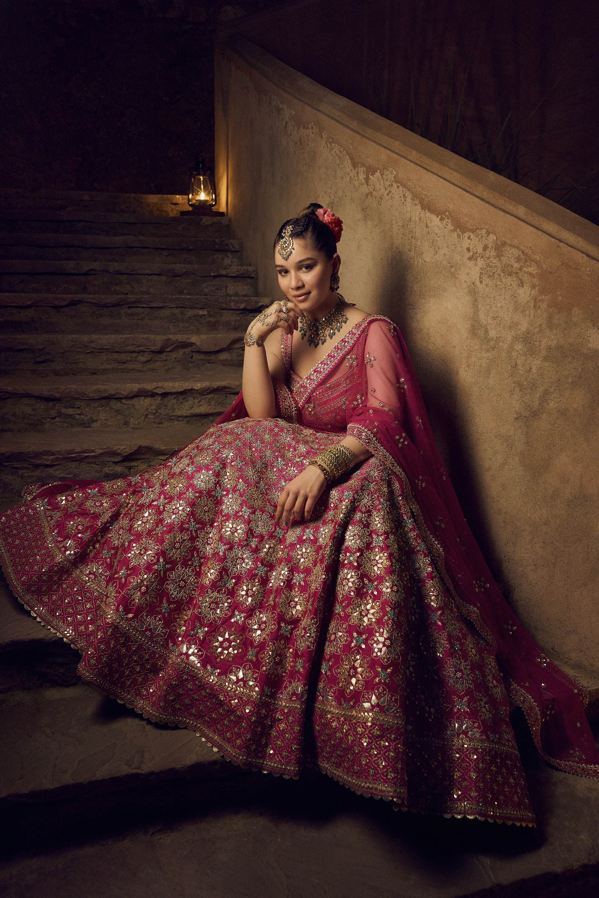 Omera Lehenga - Pink